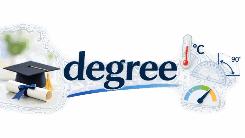 degree は英語で非常によく使われる単語