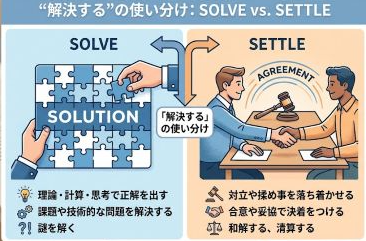 解決するsolveとsettleどちらを使う?